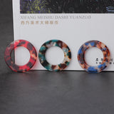 30pcs Acrylic Round Shape Pendant DIY Earrings/Garment Charms Accessory