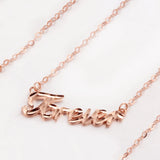 14k Rose Letter Necklace Glamour Party Evening Jewelry