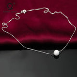 925 Silver Chain Necklace with Freshwater Pearl Pendant