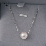 925 Silver Chain Necklace with Freshwater Pearl Pendant
