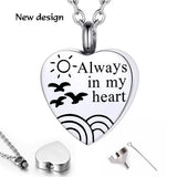 Sunlight Memorial Pet Bird Cremation Pendant - Seagulls Necklace for Ashes