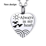 Sunlight Memorial Pet Bird Cremation Pendant - Seagulls Necklace for Ashes