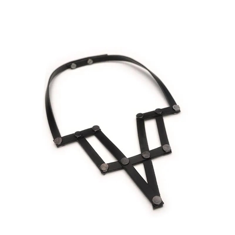 Geometric Leather Necklace Statement Necklaces & Pendants Women Men Gift Dres