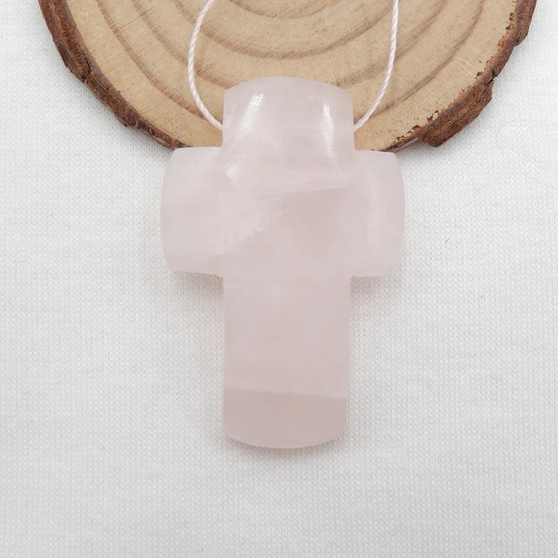 Carved Rose Quartz Pendant Perfume Bottle Jewelry