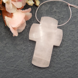 Carved Rose Quartz Pendant Perfume Bottle Jewelry