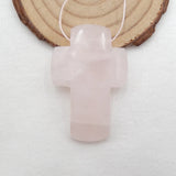 Carved Rose Quartz Pendant Perfume Bottle Jewelry