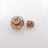 Carved Smoky Quartz Pendant Perfume Bottle Jewelry 33x20mm