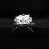 13mm Big CZ Austrian Crystal Ring Jewelry for Women Gift