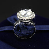 13mm Big CZ Austrian Crystal Ring Jewelry for Women Gift