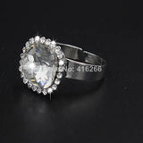 13mm Big CZ Austrian Crystal Ring Jewelry for Women Gift