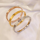 Zircon Stainless Steel Couple Bracelet Jewelry