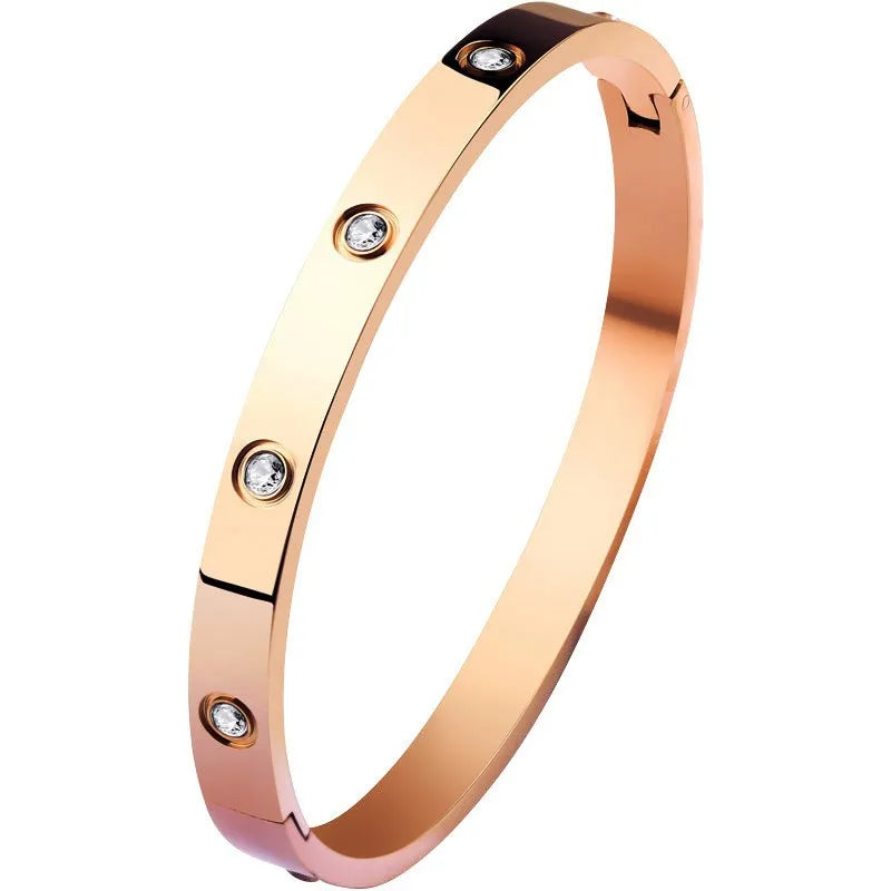 Zircon Stainless Steel Couple Bracelet Jewelry