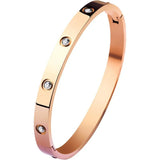 Zircon Stainless Steel Couple Bracelet Jewelry