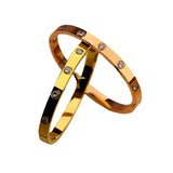 Zircon Stainless Steel Couple Bracelet Jewelry