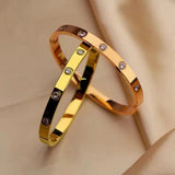 Zircon Stainless Steel Couple Bracelet Jewelry
