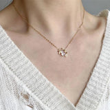 Chalcedony Bamboo Leaf Gourd Pendant Necklace Retro Silver Jewelry