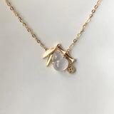 Chalcedony Bamboo Leaf Gourd Pendant Necklace Retro Silver Jewelry