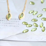 Prehnite Carved Oval Pendant Necklace Fresh Silver Jewelry