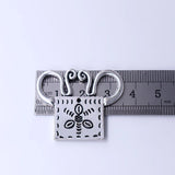 Wicca Pattern Metal Soul Lock Charm Pendant for DIY Lucky Amulet Jewelry