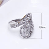 Gold/White Crystal Stone Rings for Women