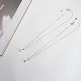 Silver Chain Necklace with Freshwater Pearl Pendant