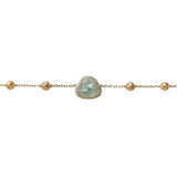 Silver Inlaid Natural Hetian Chalcedony Bracelet for Women