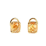 Silver Inlaid Yellow Gemstone Ladies Ring Set
