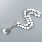 Howlite 10mm Natural Stone Tasbih with Pendant for Muslim Wedding