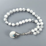 Howlite 10mm Natural Stone Tasbih with Pendant for Muslim Wedding