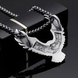 Titanium Stainless Steel Men's Eagle Wings Pendant