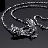 Titanium Stainless Steel Men's Eagle Wings Pendant