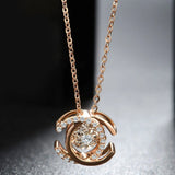 Double Letter-C Zircon Pendant Necklace Clavicle Chain