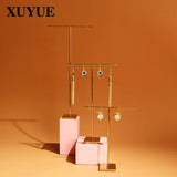Metal T-Shaped Earring Display Rack for Jewelry Props
