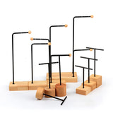 Earring Holder Display Stand, Wrought Iron Solid Wood Stud Storage