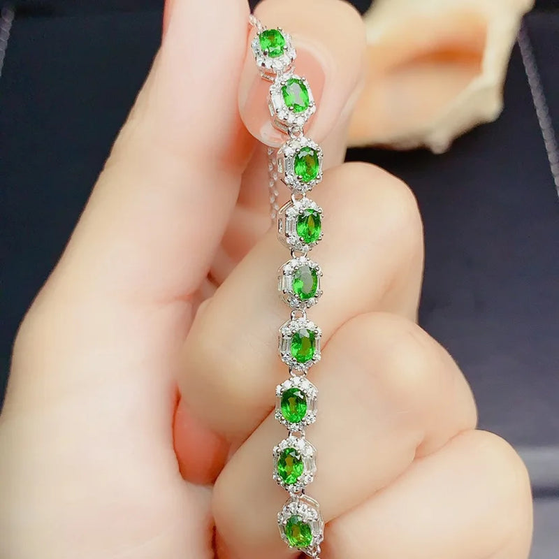 Emerald Tourmaline Treasure Bracelet