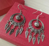 Miao Silver Filigree Ball Tassel Earrings Short Ethnic Women's Earrings