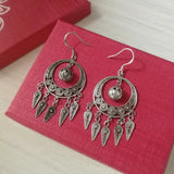 Miao Silver Filigree Ball Tassel Earrings Short Ethnic Women's Earrings