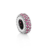 European Cup Butterfly Rose Red Pink Spacer Clip DIY Bead Charm