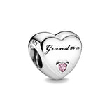 European Heart Shape Charms 925 Silver Bracelet DIY Women Jewelry