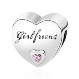 European Heart Shape Charms 925 Silver Bracelet DIY Women Jewelry