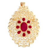 European Style Double Rhinestone Brooch Pendant