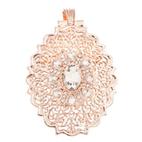 European Style Double Rhinestone Brooch Pendant