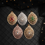 European Style Double Rhinestone Brooch Pendant