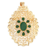 European Style Double Rhinestone Brooch Pendant