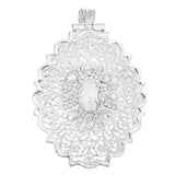 European Style Double Rhinestone Brooch Pendant