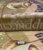 Fresh Water Pearl Leather Necklace Wedding Jewelry