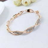 Spiral Rhinestone Bracelet for Bride Wedding