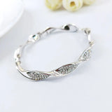 Spiral Rhinestone Bracelet for Bride Wedding