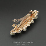 Pearl Flower Spring Hairpin Rhinestone Clip Hair Accessory