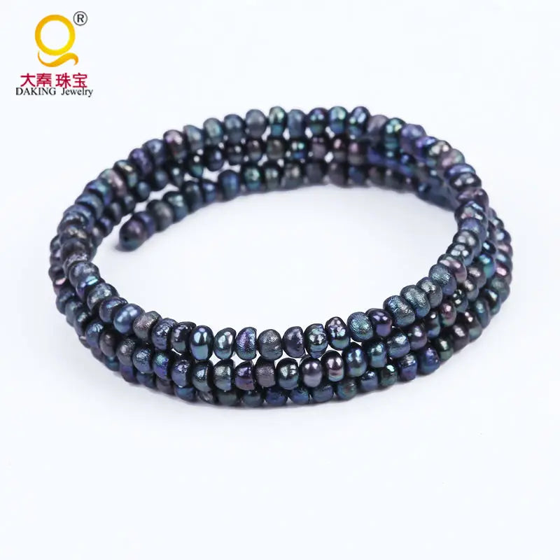 6mm Freshwater Pearl Bracelet for Men Women Kids Multi-Layered Pearl Bracelet